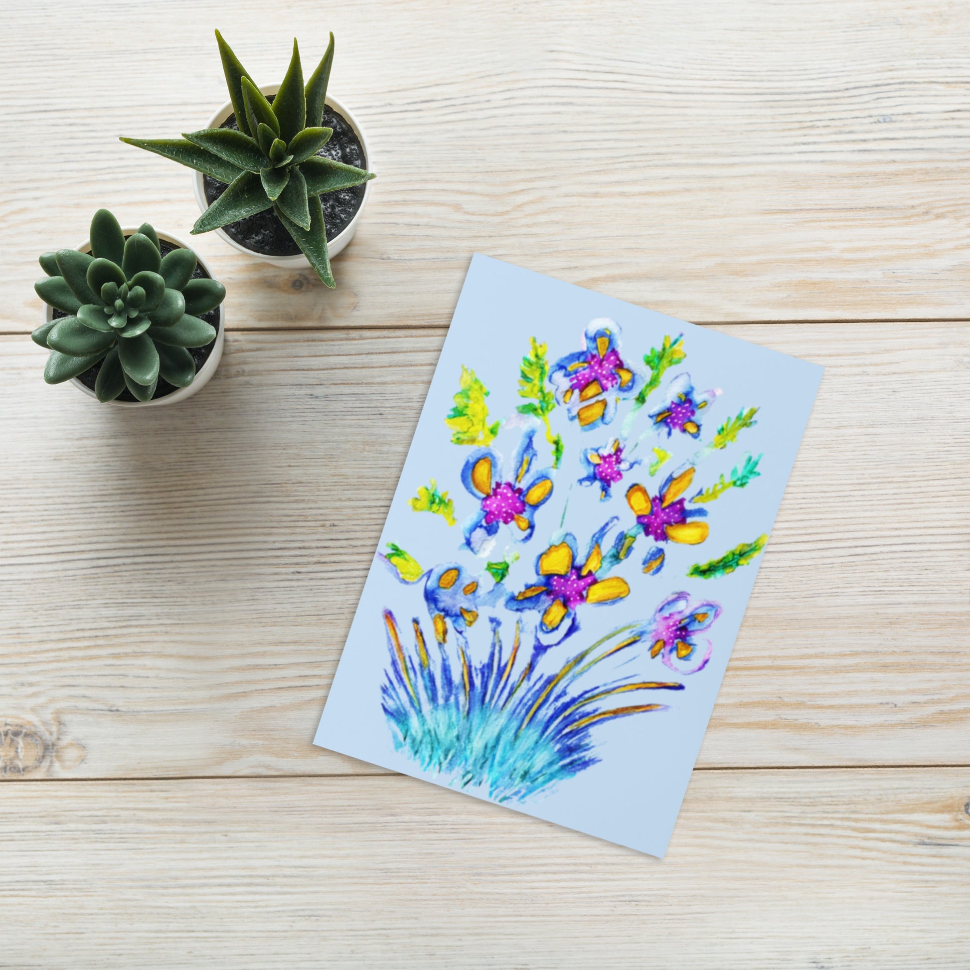 Flower Fun Abstract Greeting card - Art Love Decor