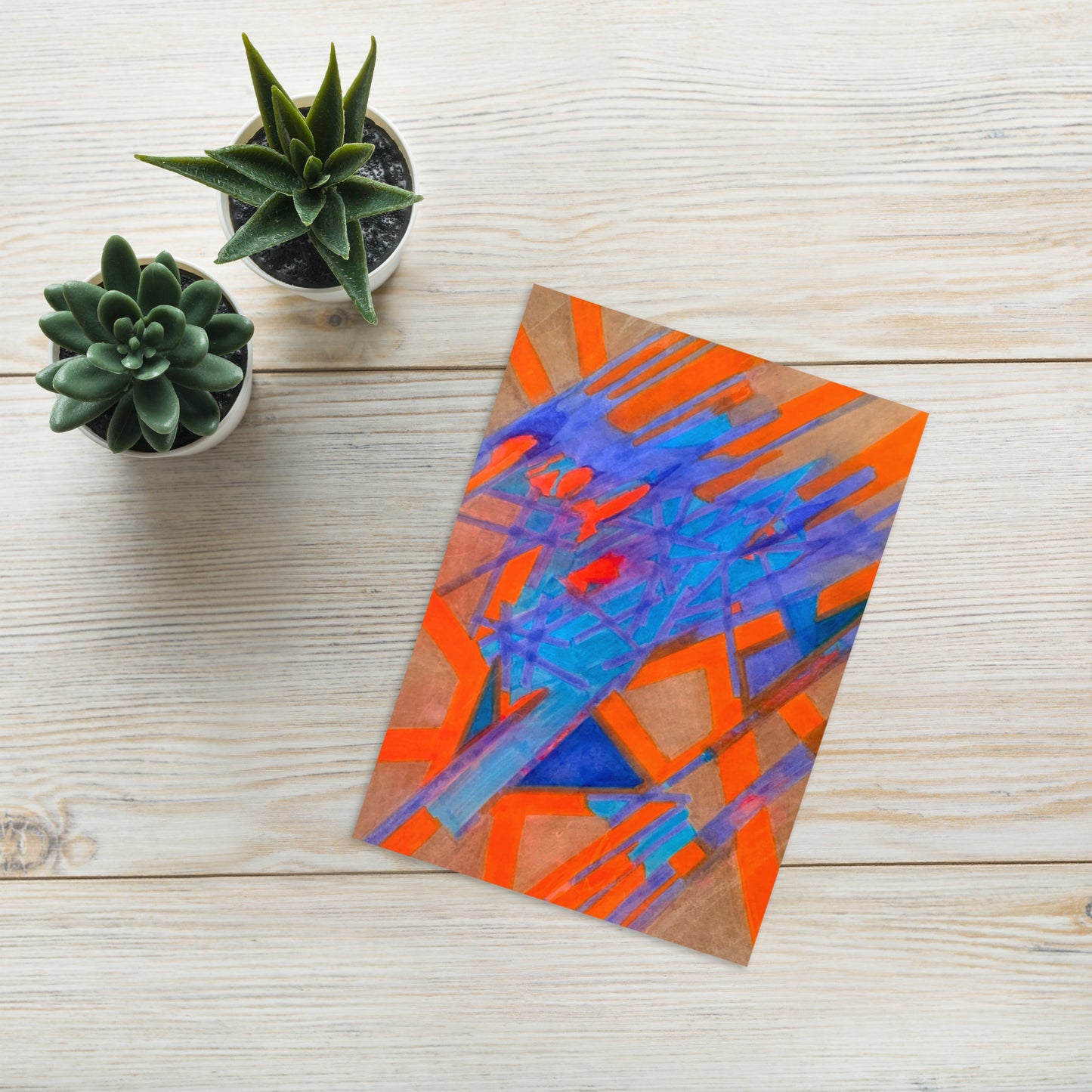 Hot Date Abstract Greeting card - Art Love Decor