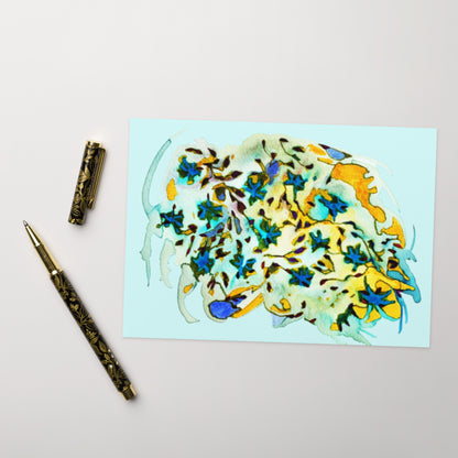 Flower Mix Abstract Greeting card - Art Love Decor