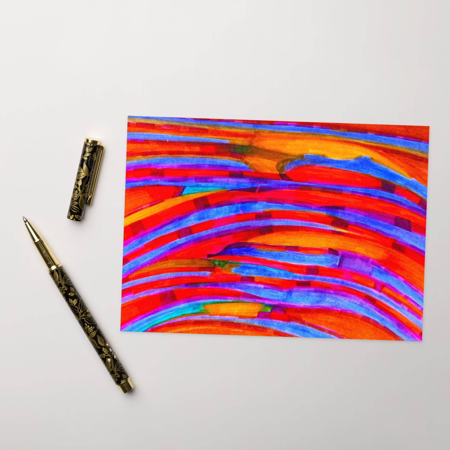 Gentle Slopes Abstract Greeting card