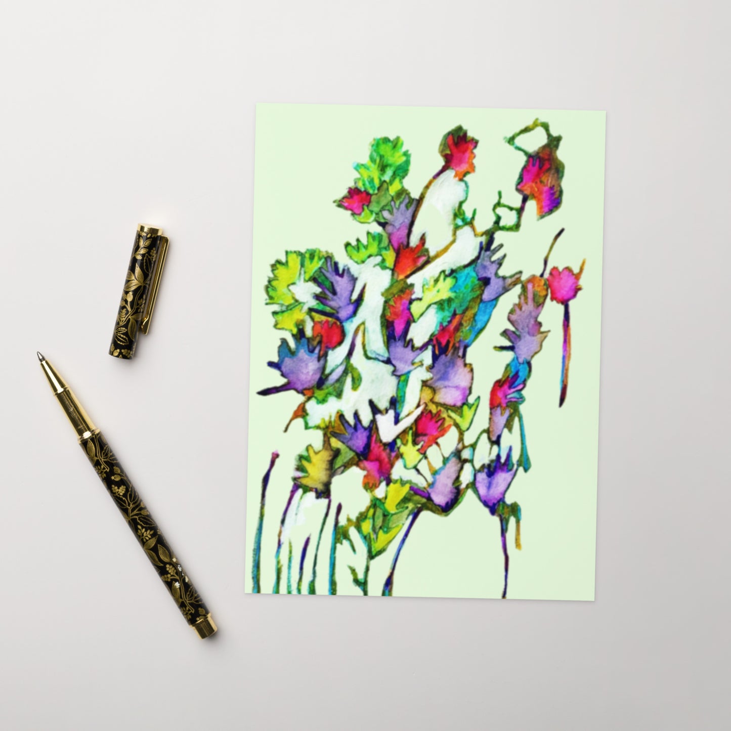 Blooms Abstract Greeting card - Art Love Decor