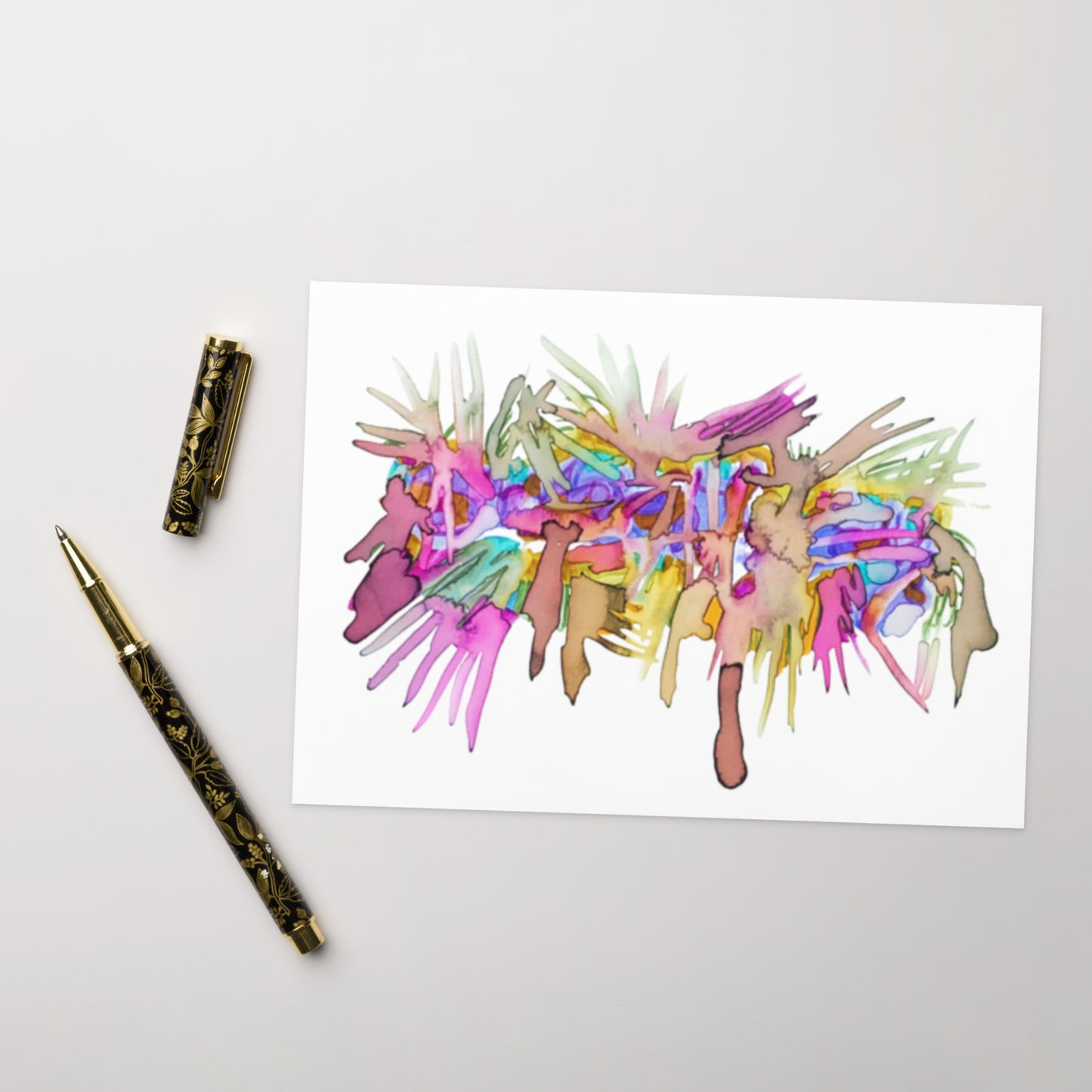 Caterpillar Abstract Greeting card - Art Love Decor