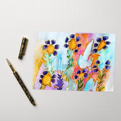 Dark Blooms Greeting card - Art Love Decor