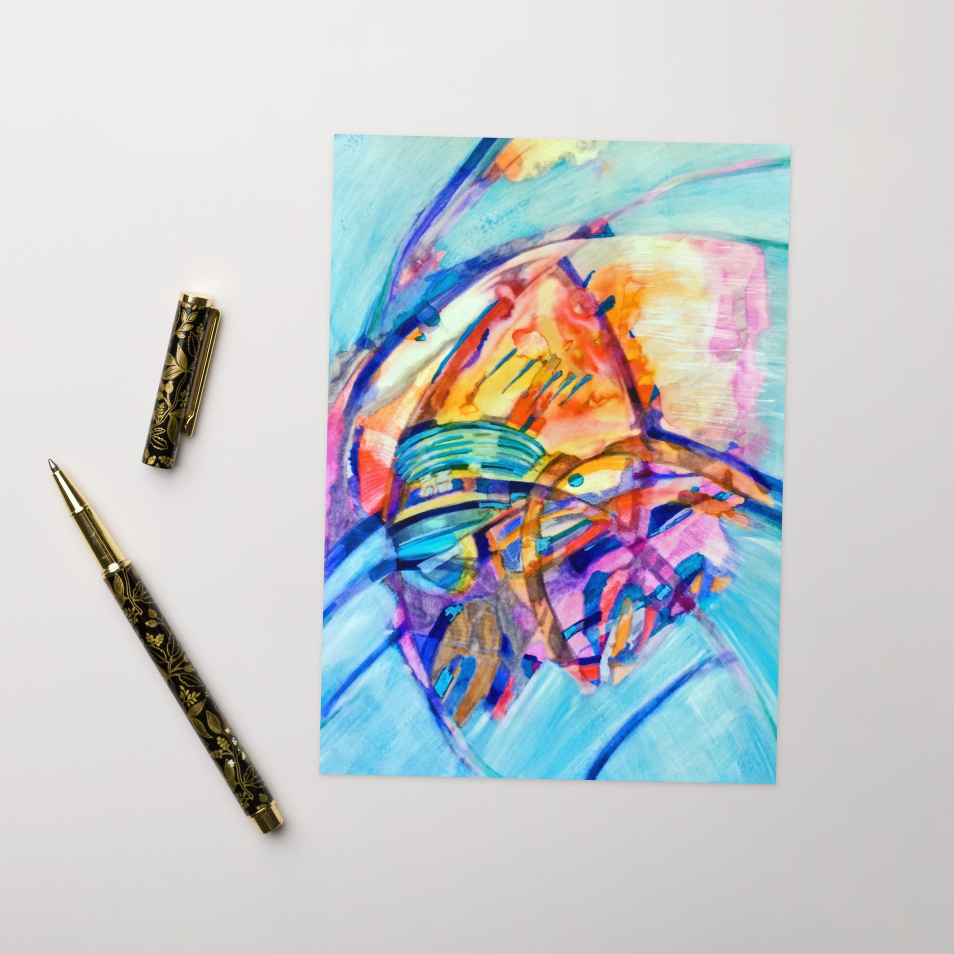 Try to Fit In Abstract Greeting card - Art Love Decor