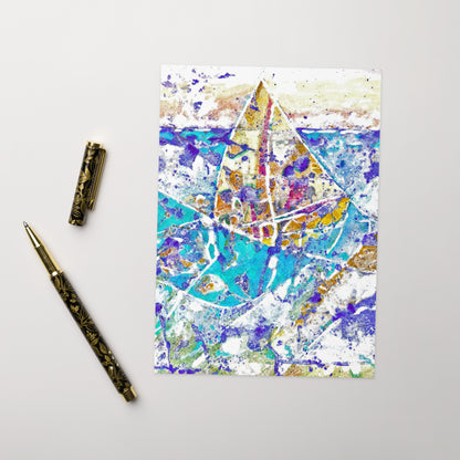 Sailing Abstract Greeting card - Art Love Decor