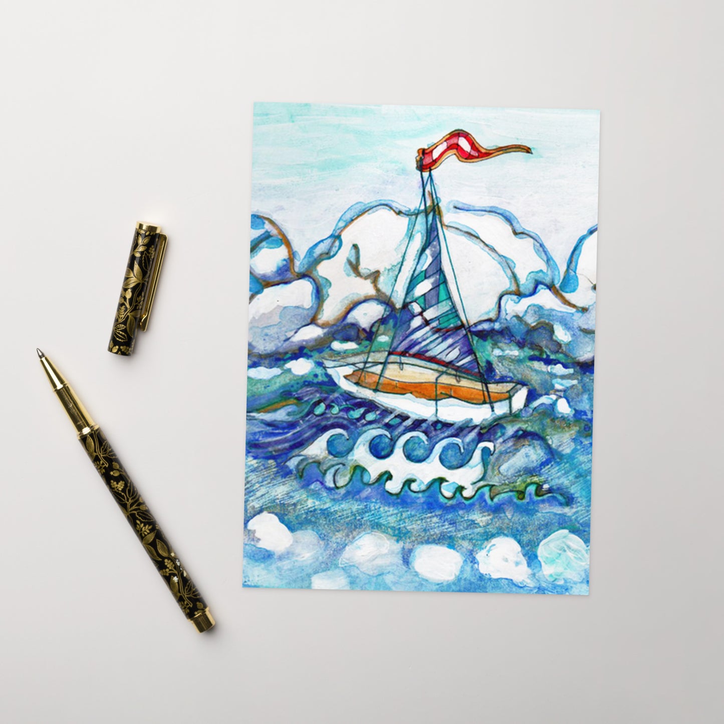Stormy Sea Greeting card - Art Love Decor