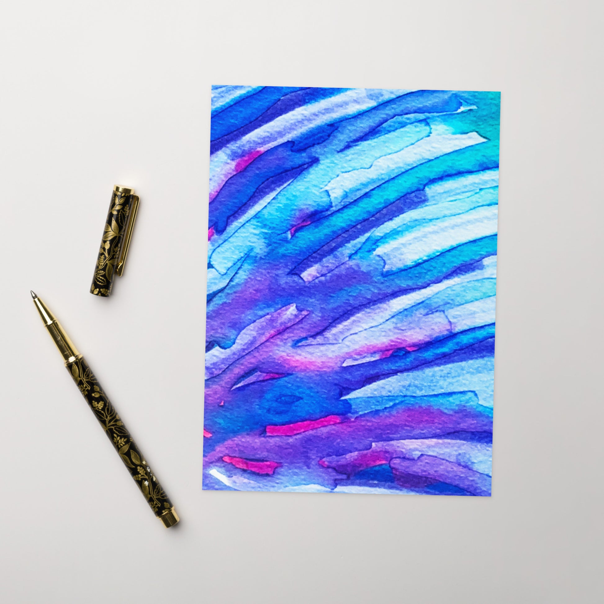 Windblown Abstract Greeting card - Art Love Decor