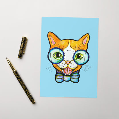 Kitty Cat Smile Greeting card - Art Love Decor