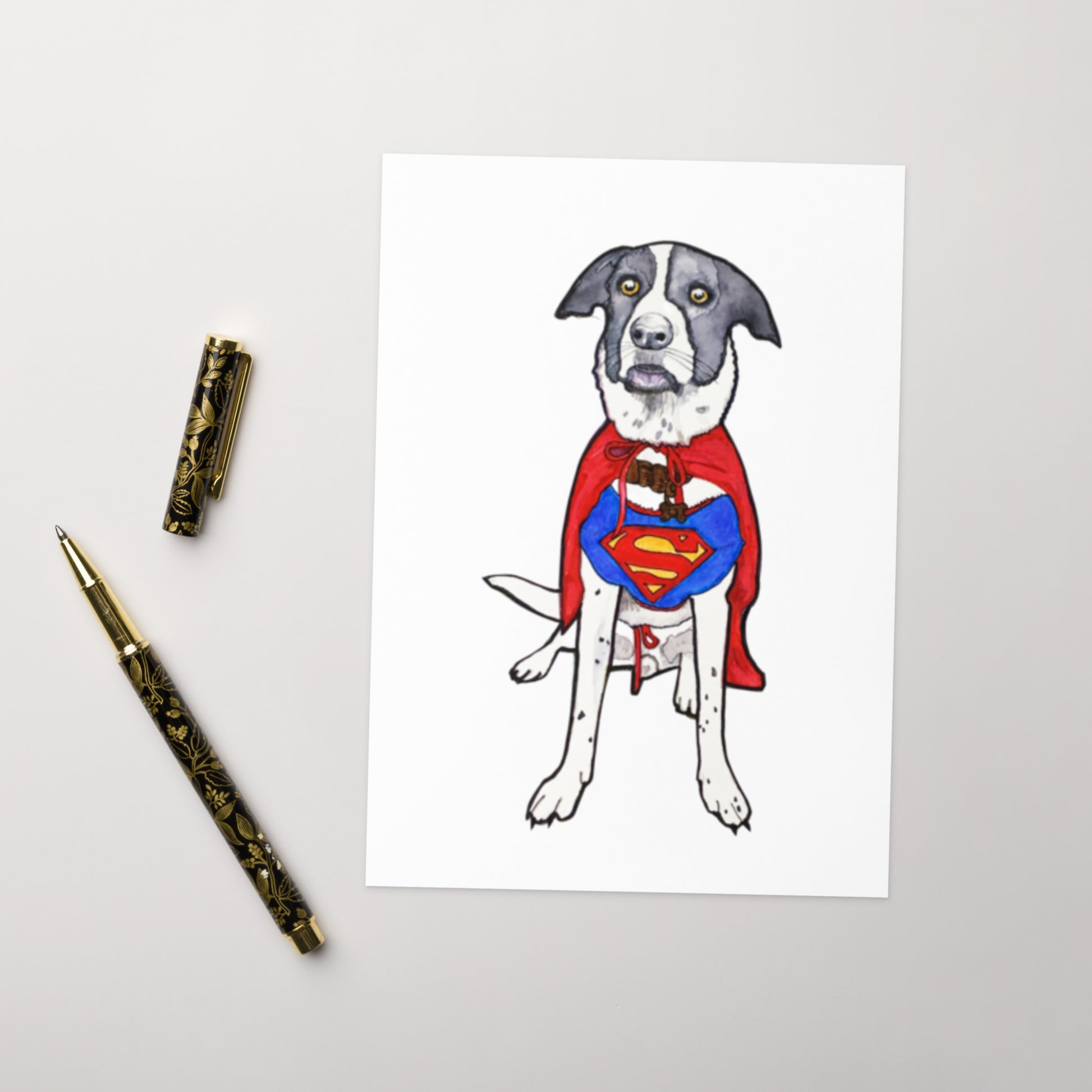 Superman Dog Greeting card - Art Love Decor