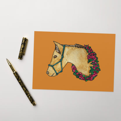 Garland Horse Head Greeting card - Art Love Decor