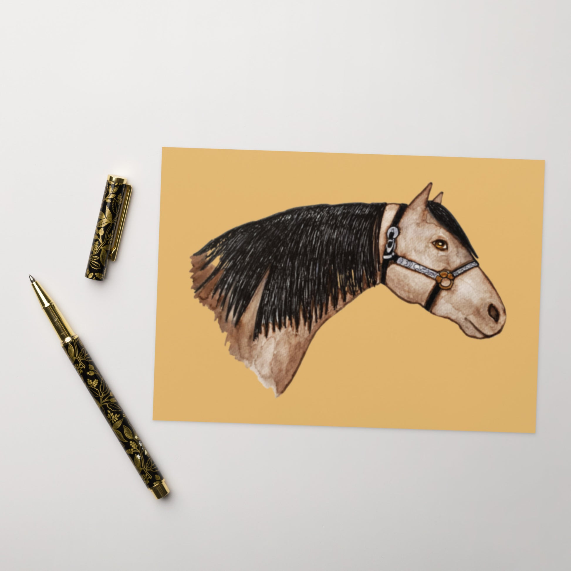 Bay Horse Head Greeting card - Art Love Decor