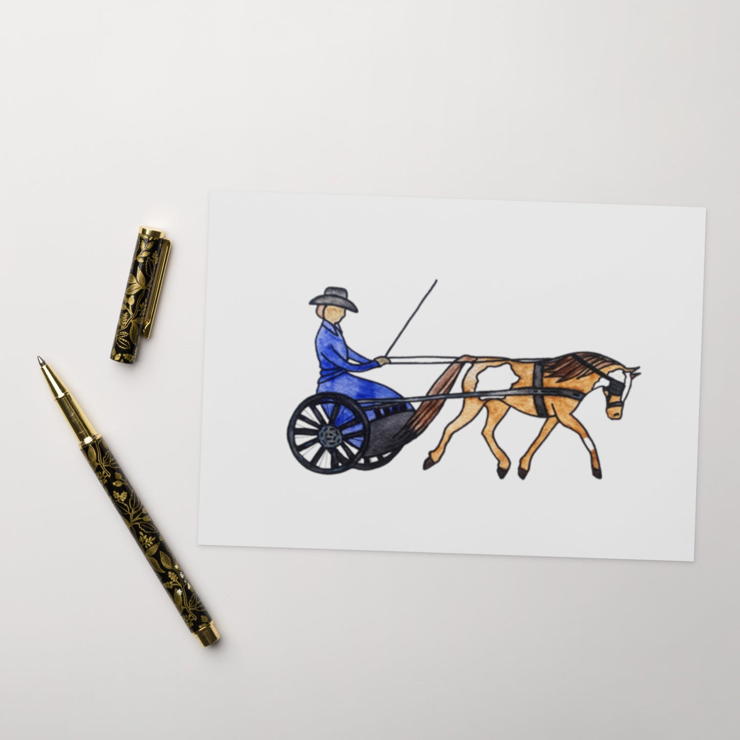 Horse Cart Greeting card - Art Love Decor