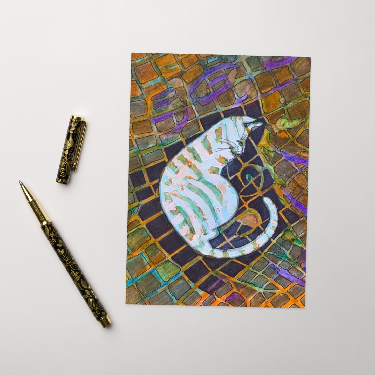 Cat Bricks Greeting card - Art Love Decor