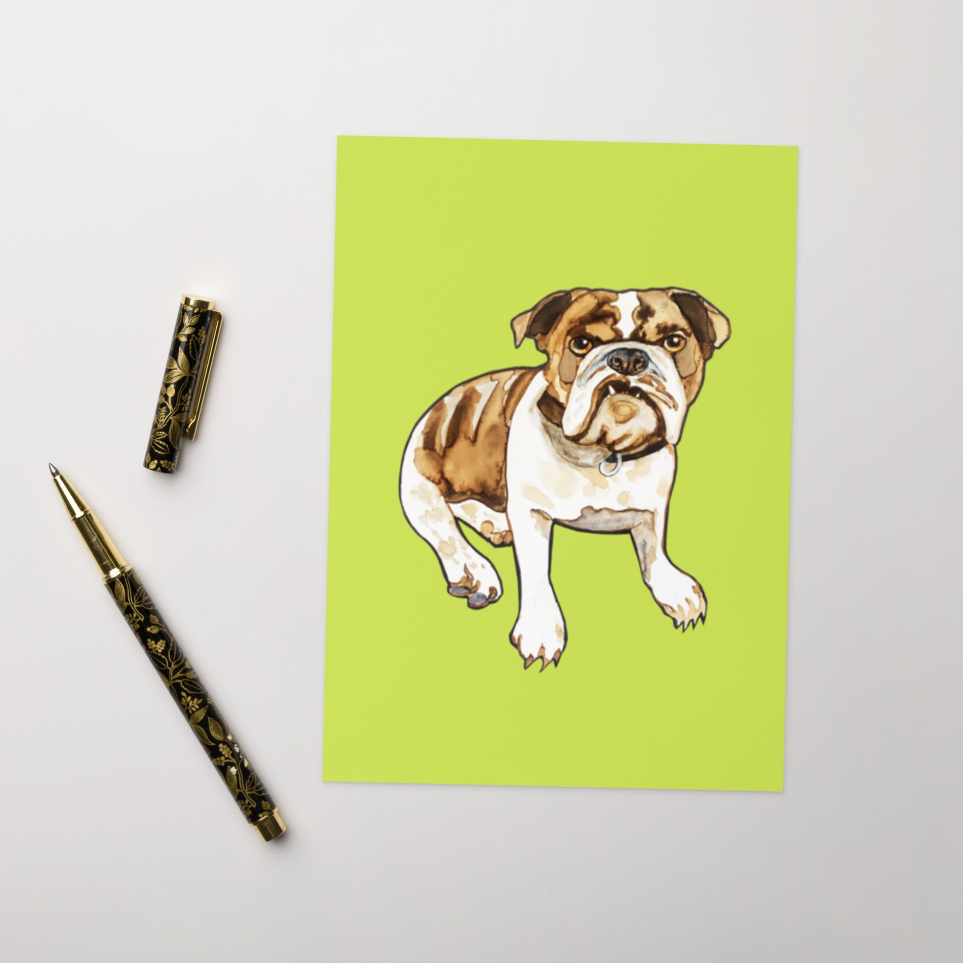 Bull Dog Greeting card - Art Love Decor
