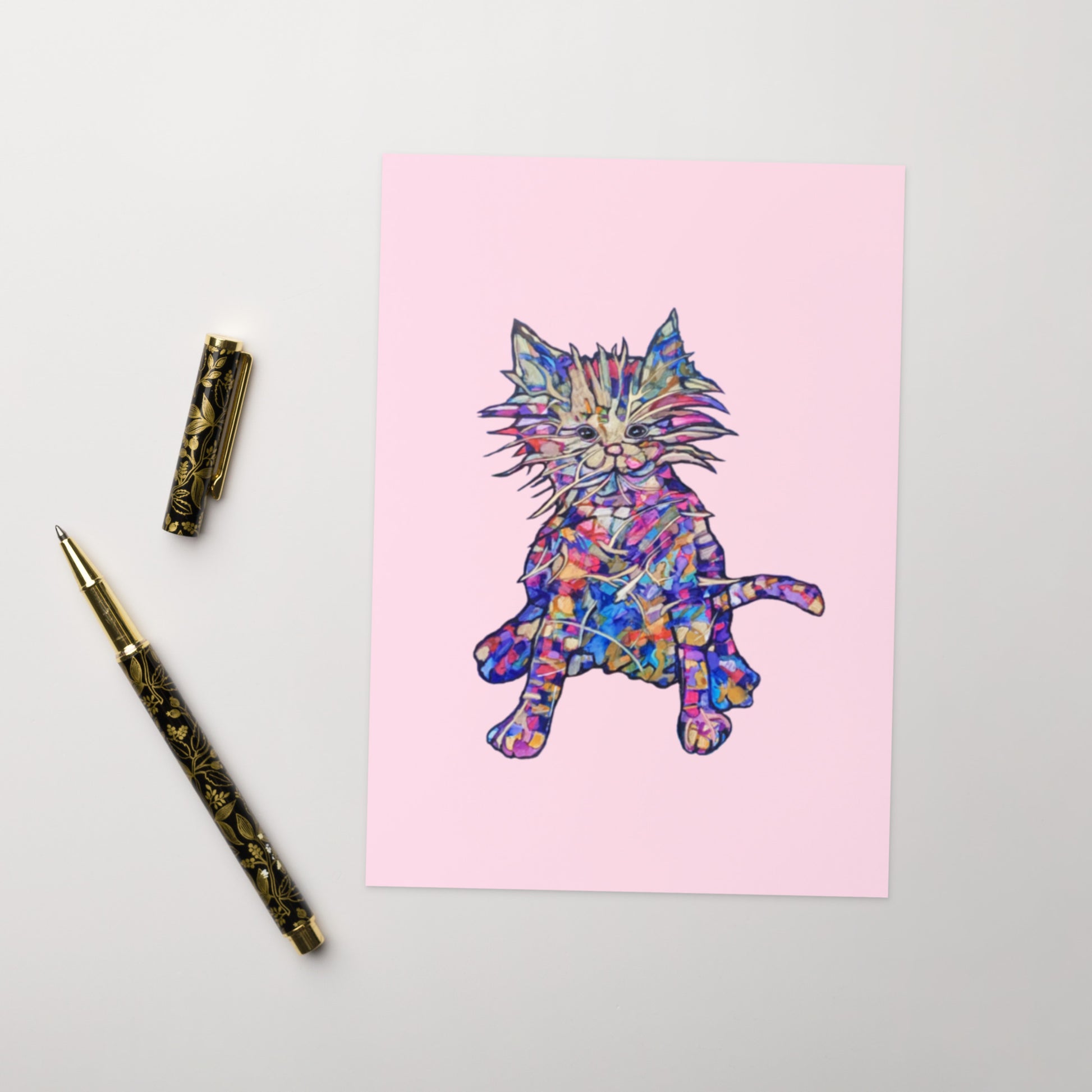 Busy Cat Greeting card - Art Love Decor