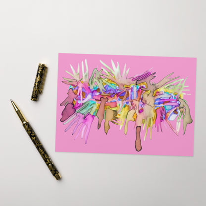 Caterpillar Abstract Pink Greeting card