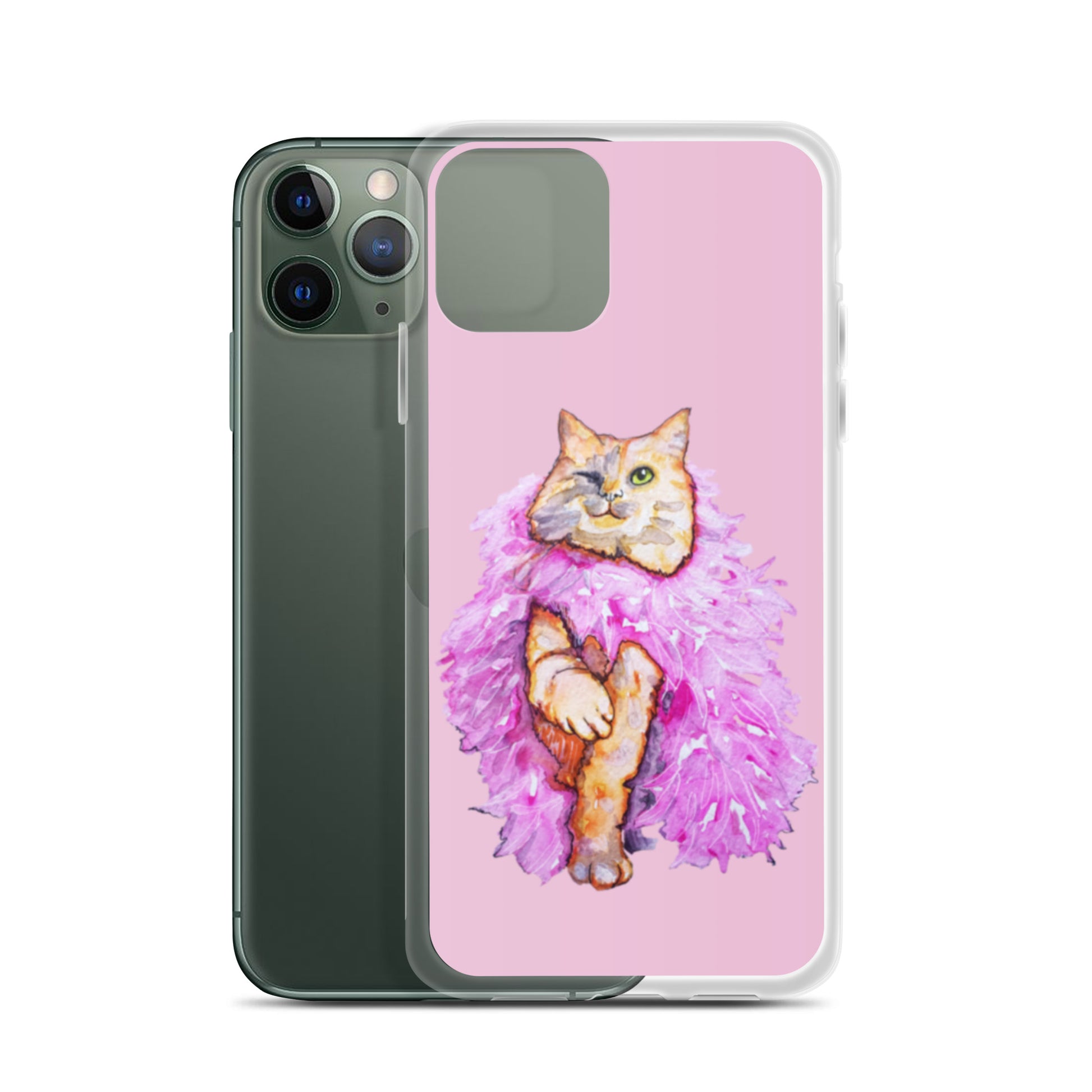 Boa Cat Wink iPhone Case - Art Love Decor