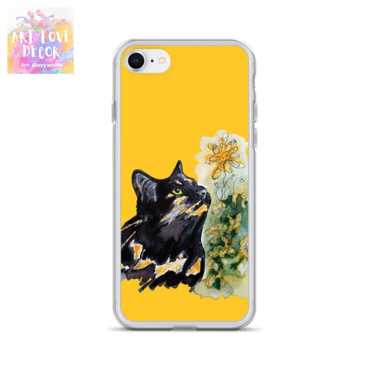 Calico Cat Flower iPhone Case - Art Love Decor