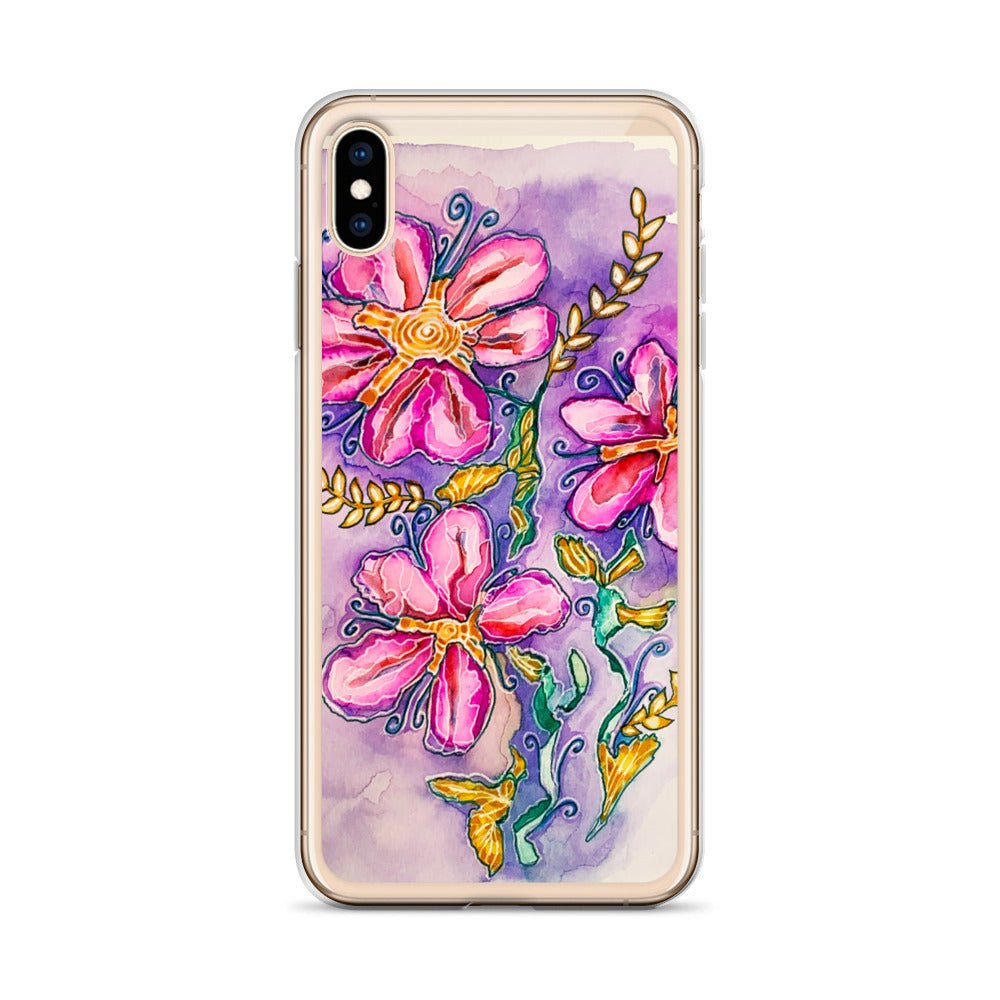Pink Flowers iPhone Case