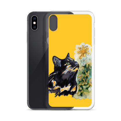 Calico Cat Flower iPhone Case