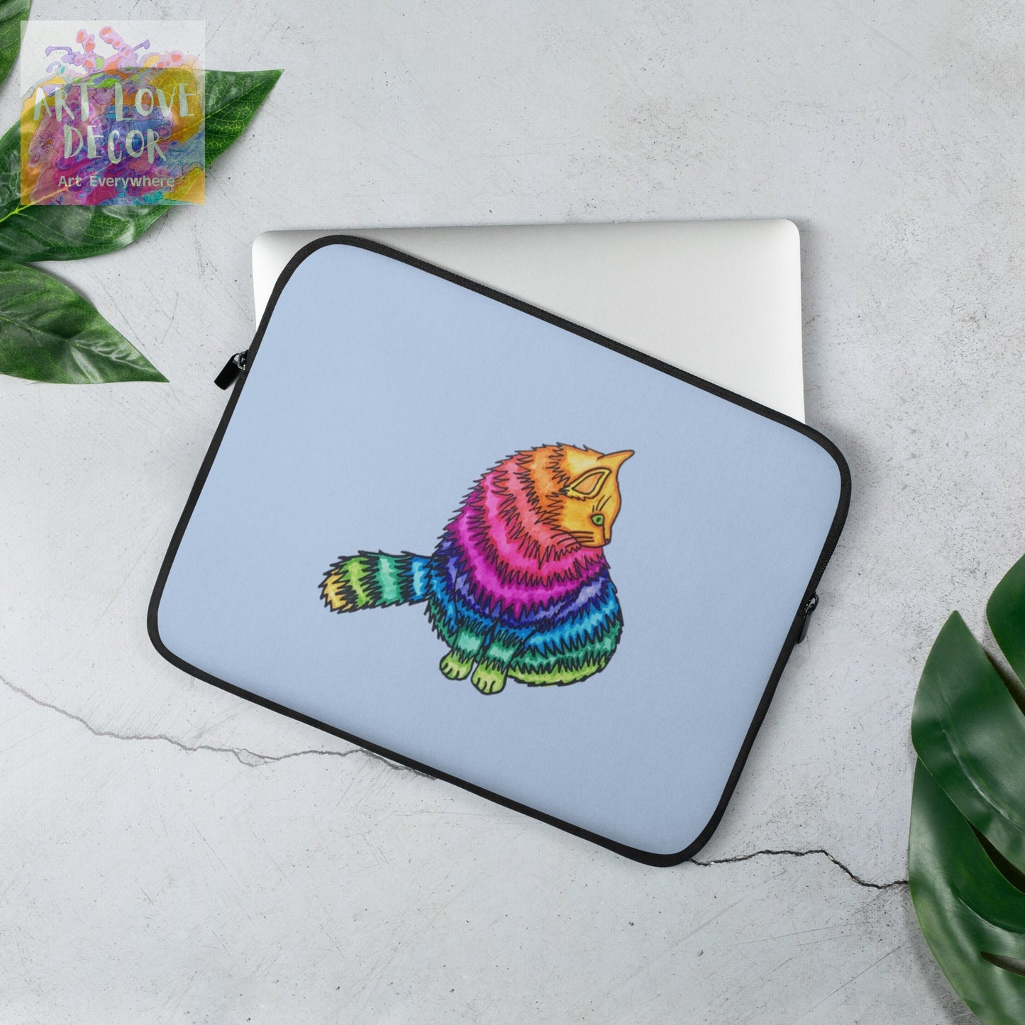 Rainbow Cat Laptop Sleeve - Art Love Decor