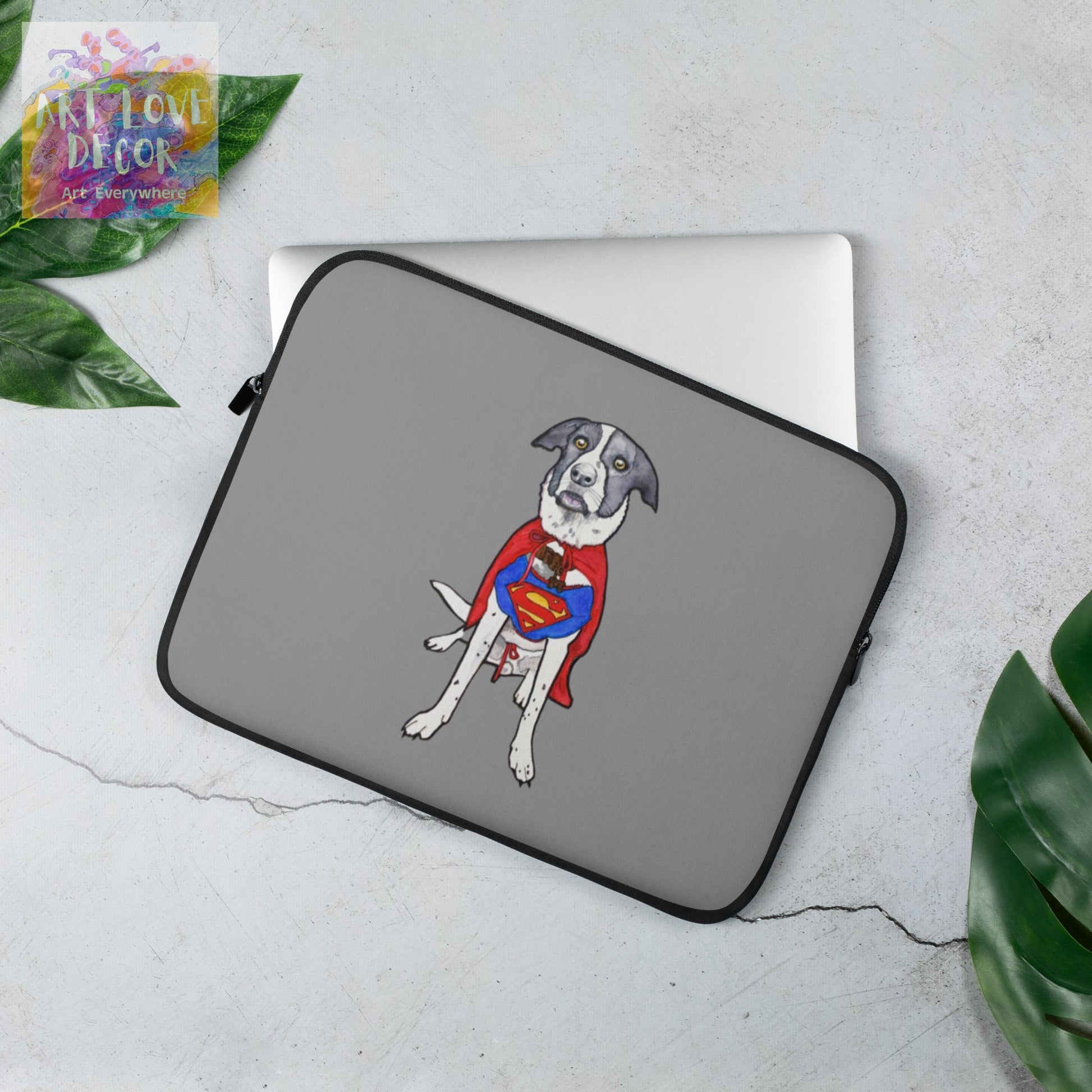 Superman Dog Laptop Sleeve - Art Love Decor