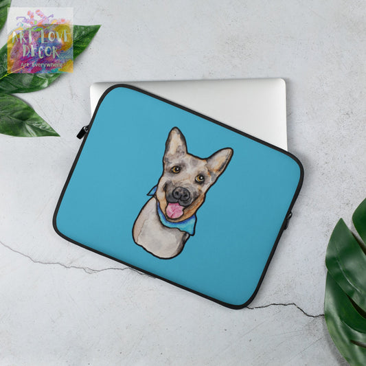Shepherd Dog Scarf Laptop Sleeve - Art Love Decor