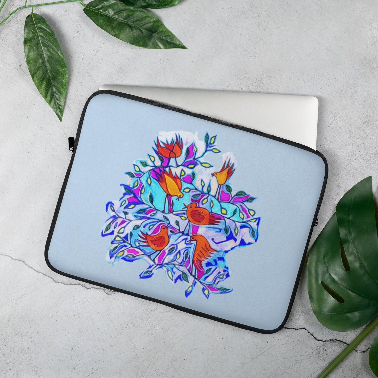 Six Tree Birds Laptop Sleeve - Art Love Decor