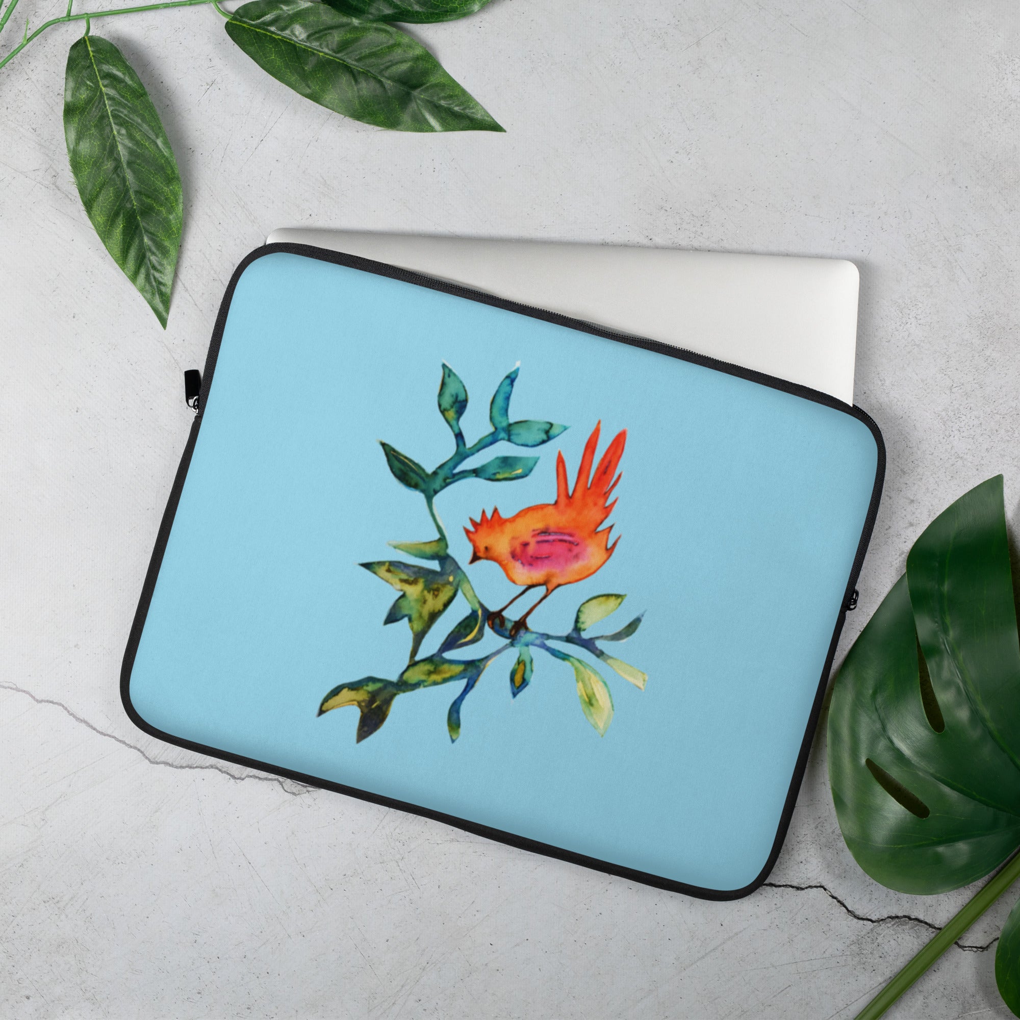 Red Bird Laptop Sleeve - Art Love Decor