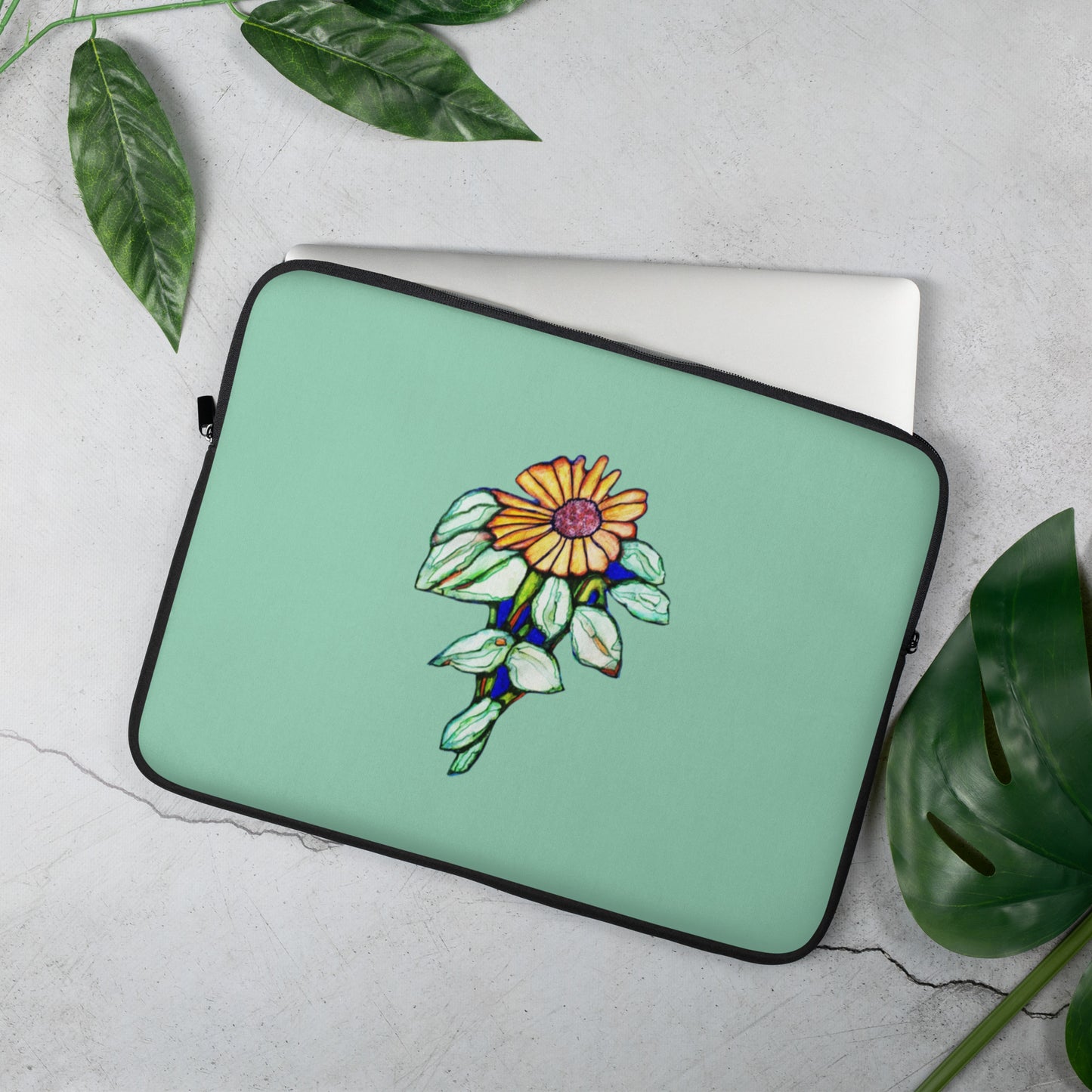Single Flower Laptop Sleeve
