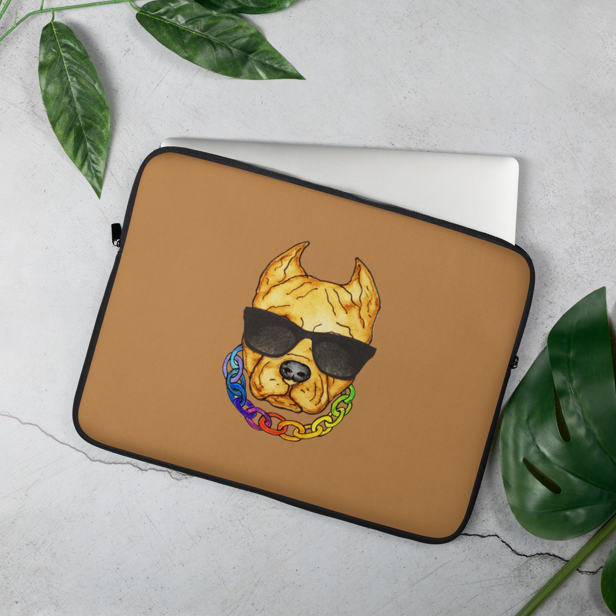Pit Bull Shades Dog Laptop Sleeve - Art Love Decor
