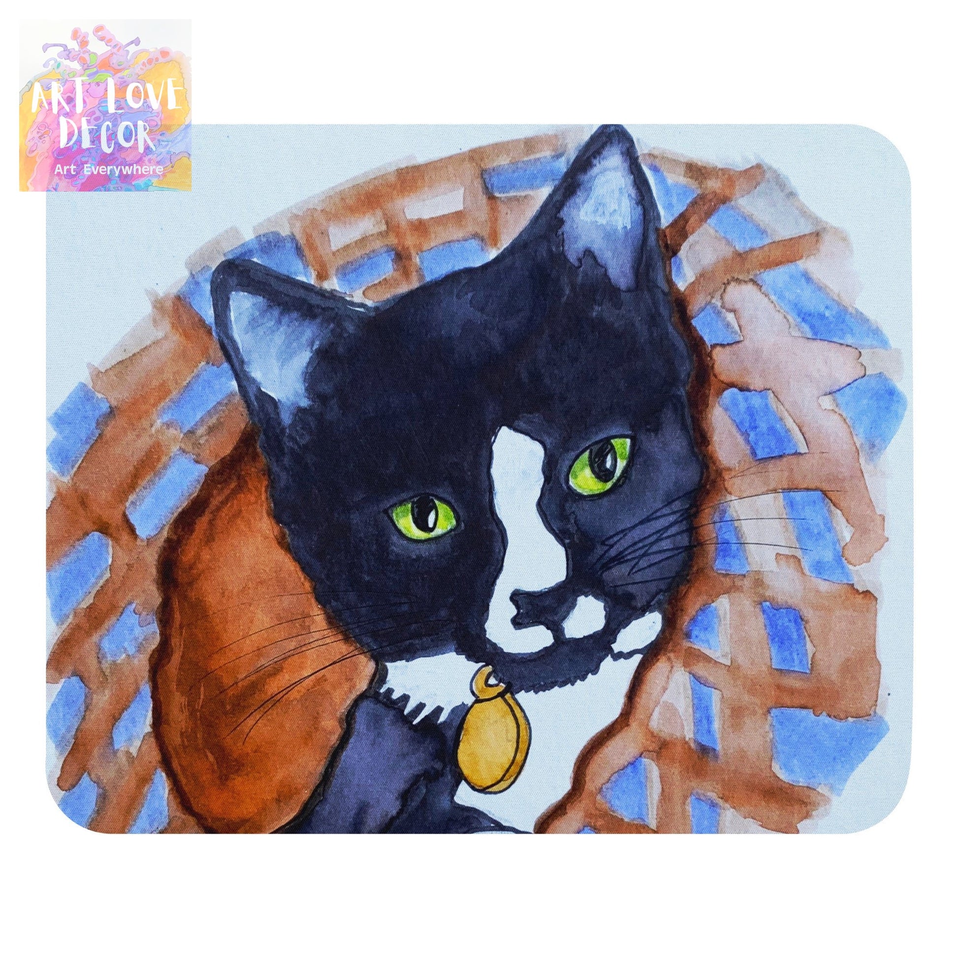 Tuxedo Cat Mouse pad - Art Love Decor