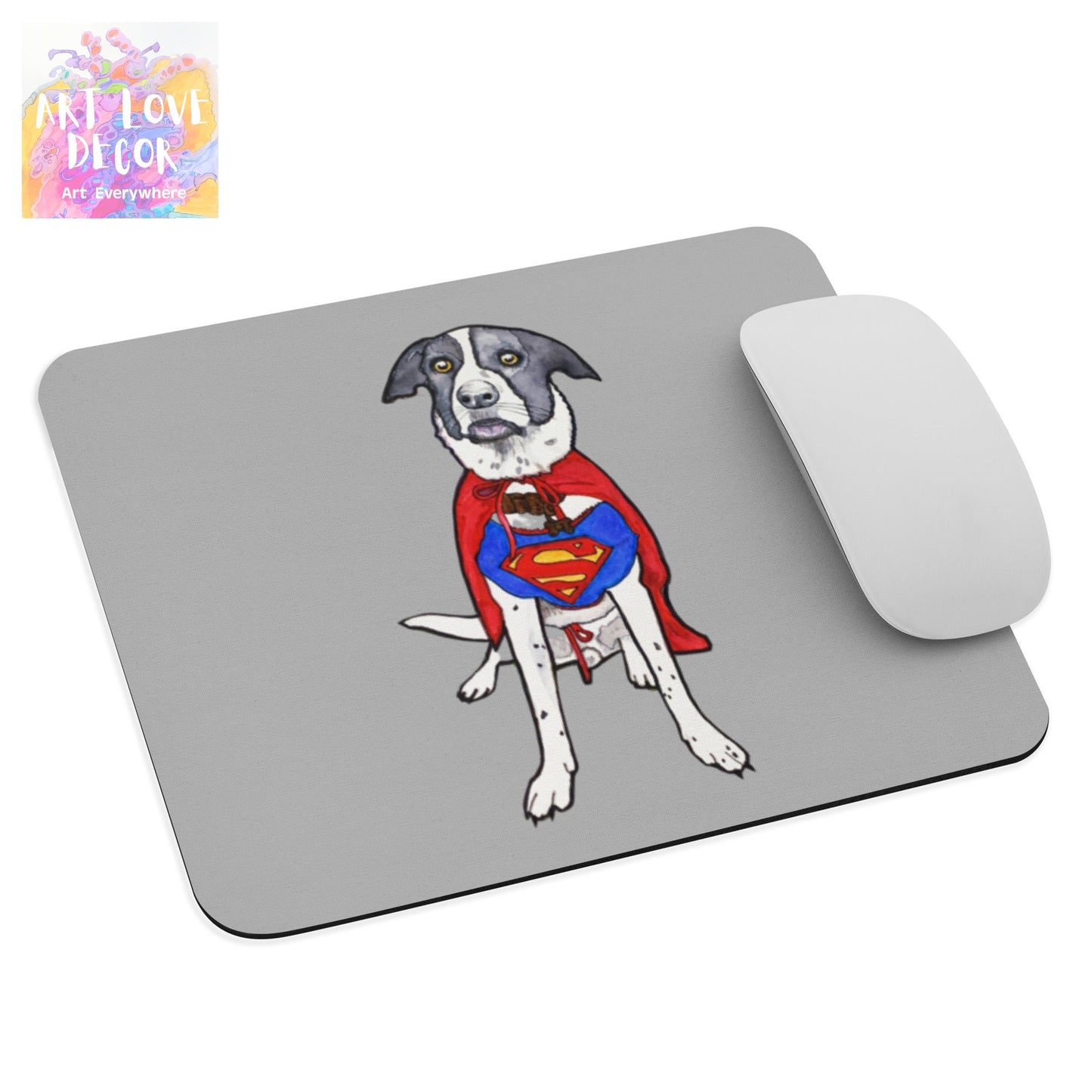 Superman Dog Mouse pad