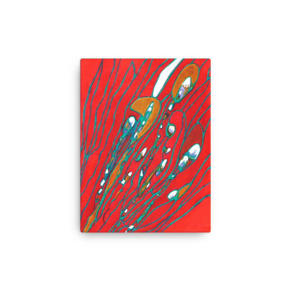 August Abstract canvas print unframed