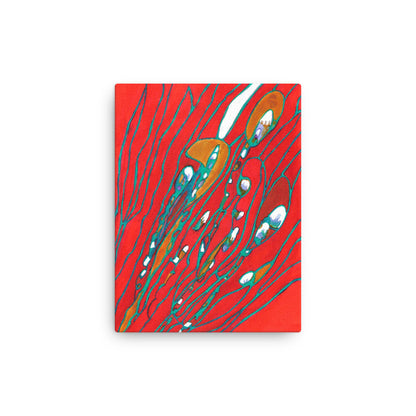 August Abstract canvas print unframed