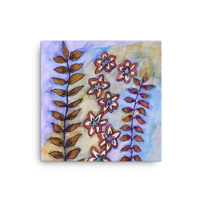 Leaves Flower Friends canvas print unframed
