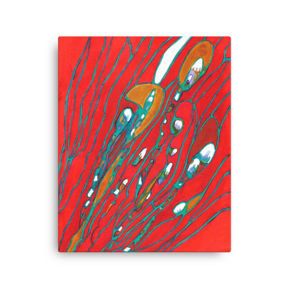 August Abstract canvas print unframed