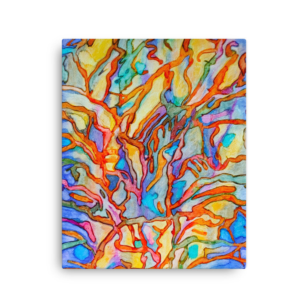 Coral Reef Abstract canvas print unframed - Art Love Decor