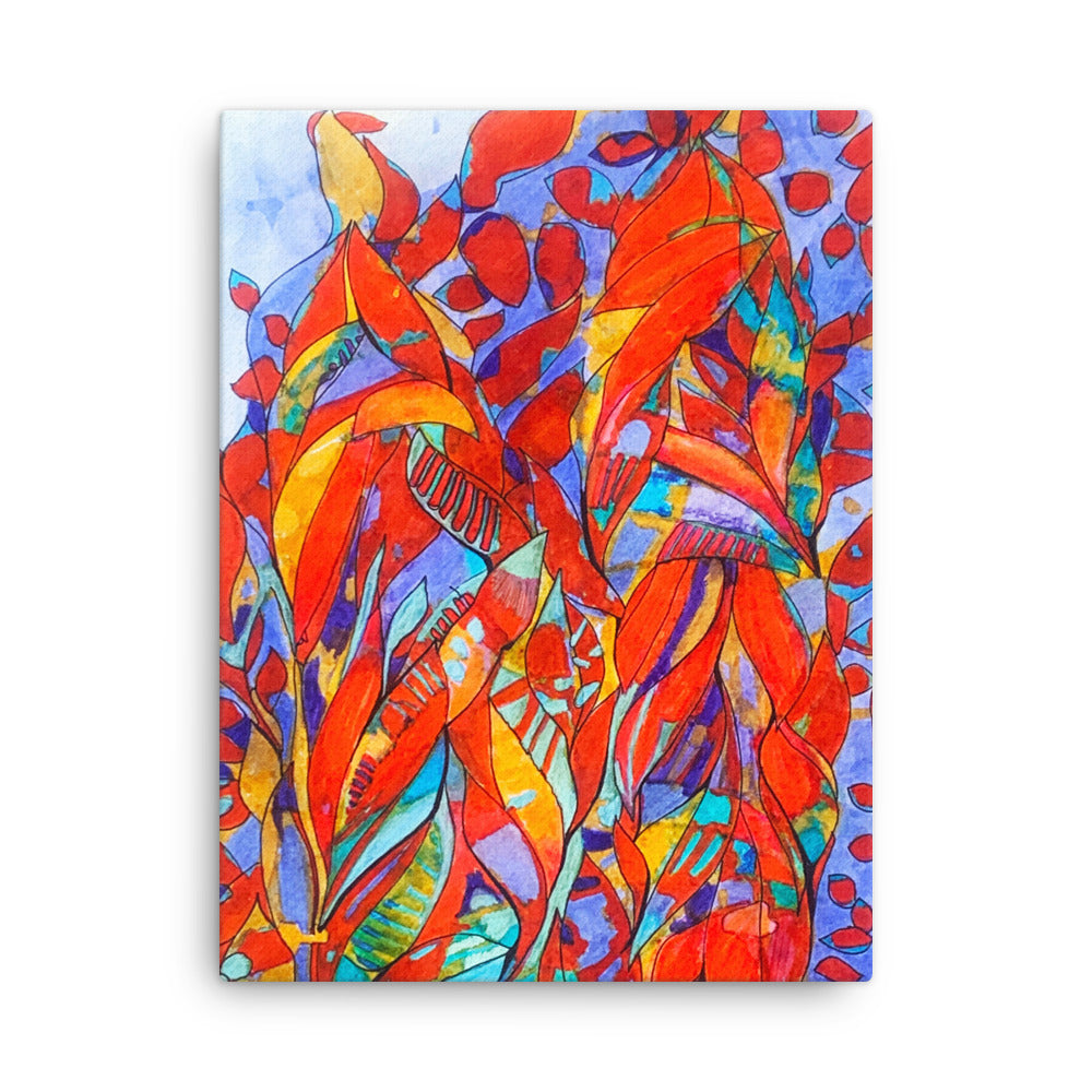 Red Garden canvas print unframed - Art Love Decor
