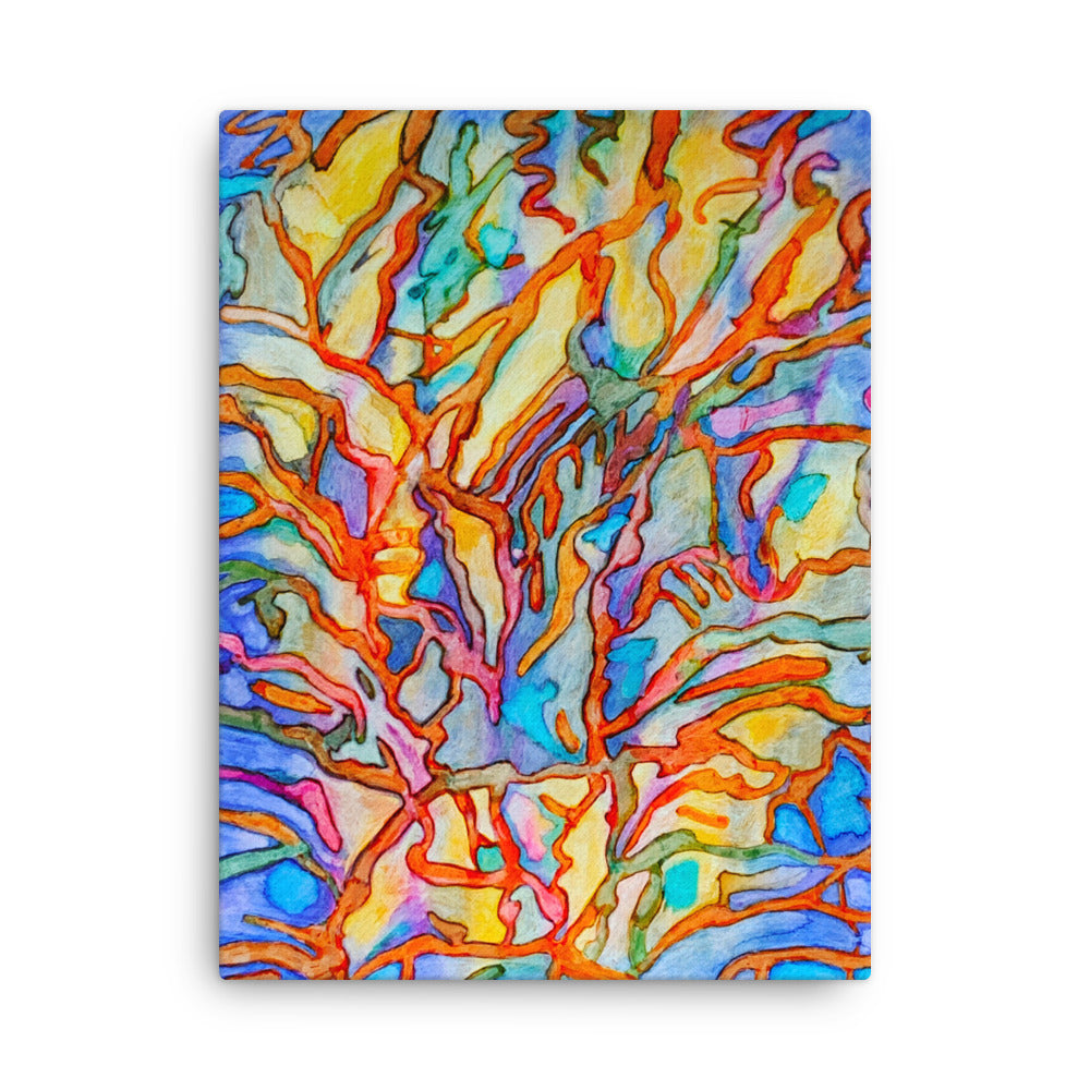 Coral Reef Abstract canvas print unframed - Art Love Decor