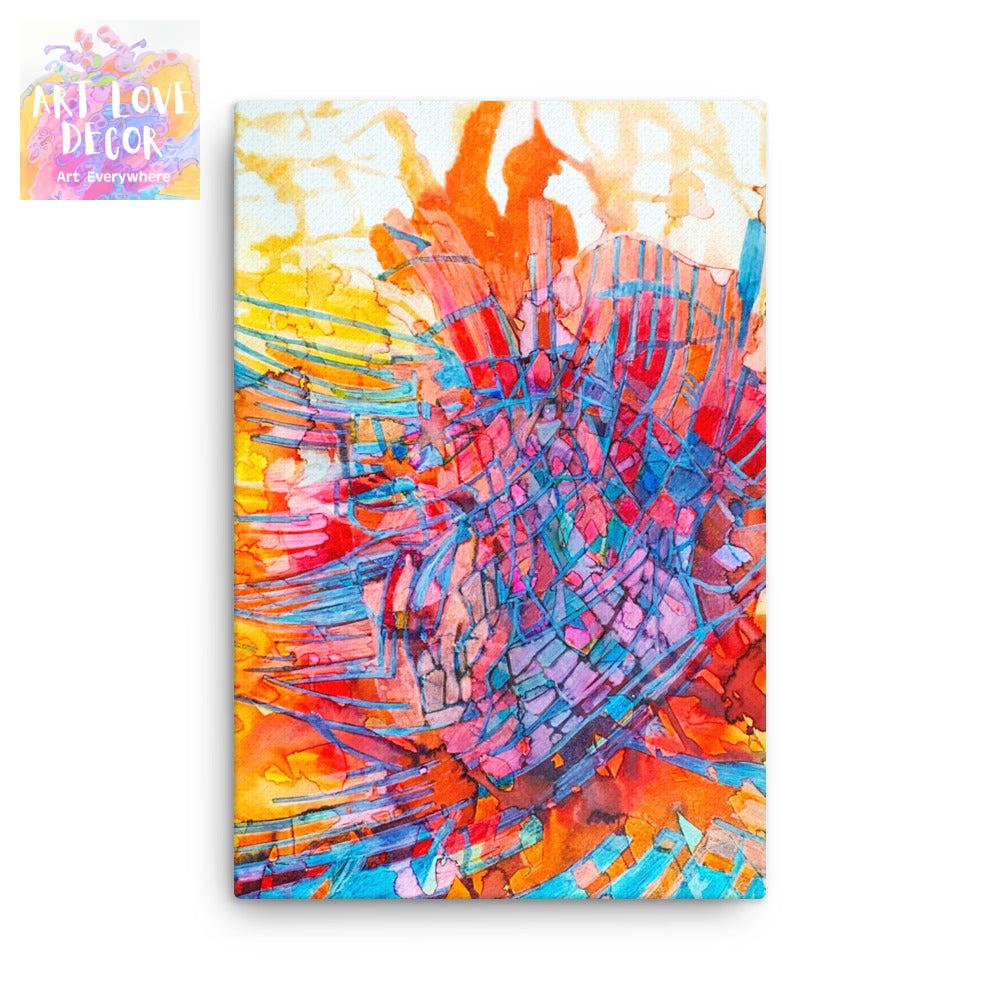 Fire Pit Abstract canvas print unframed - Art Love Decor