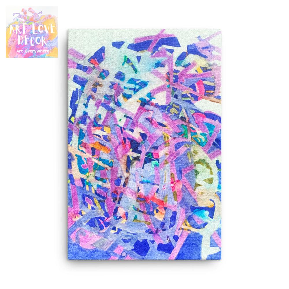 Behind the Scenes Abstract canvas print unframed