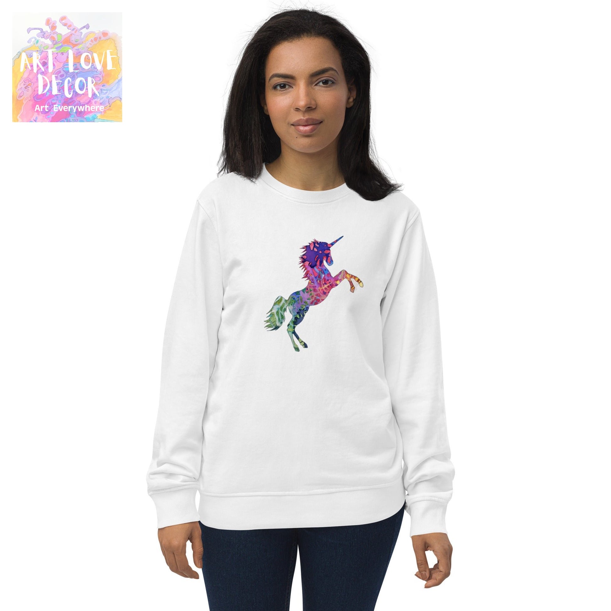 Bucking Horse Unicorn Women's Sweatshirt - Art Love Decor