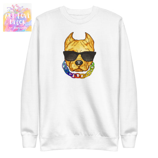 Pit Bull Shades Dog Sweatshirt