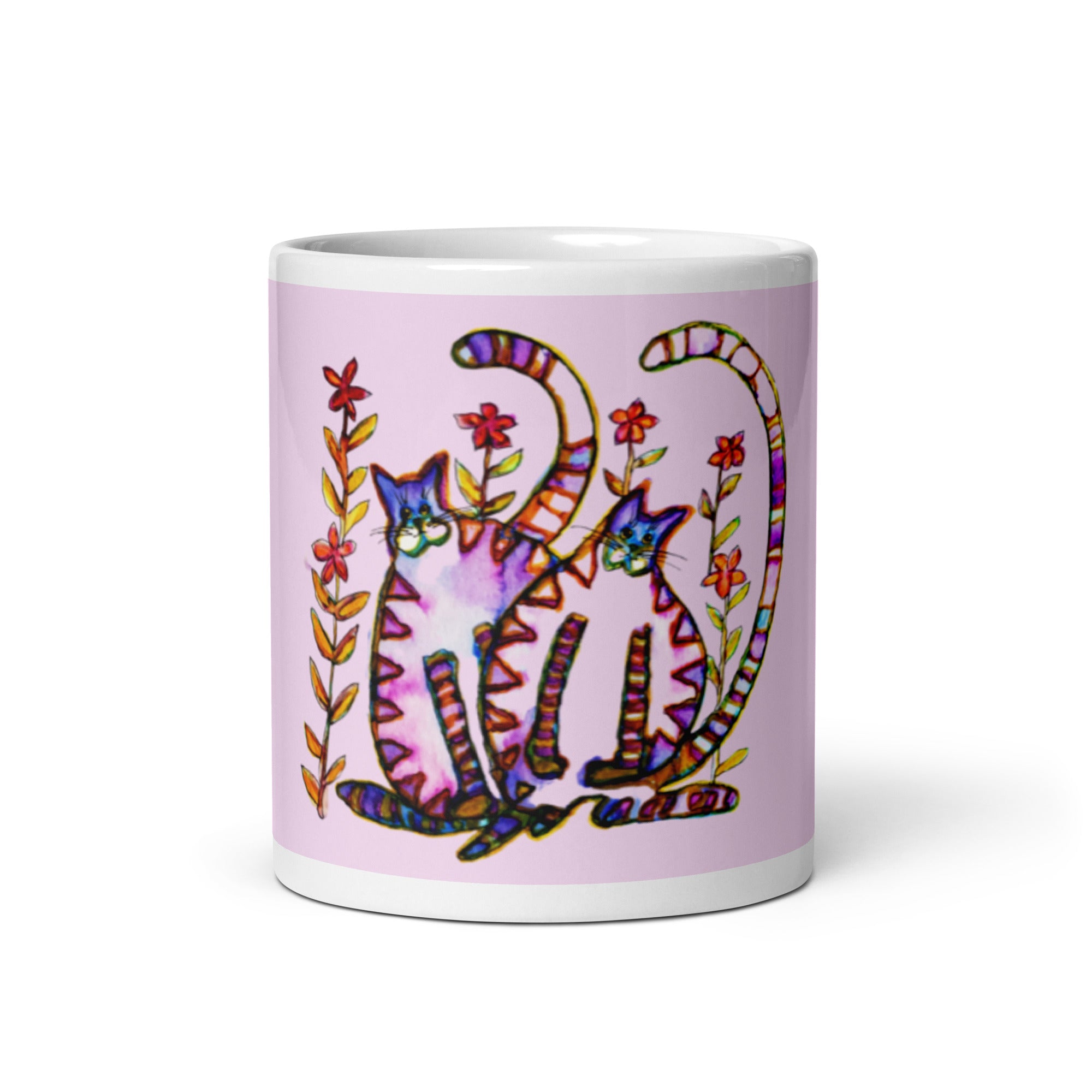 Two Cats glossy mug - Art Love Decor