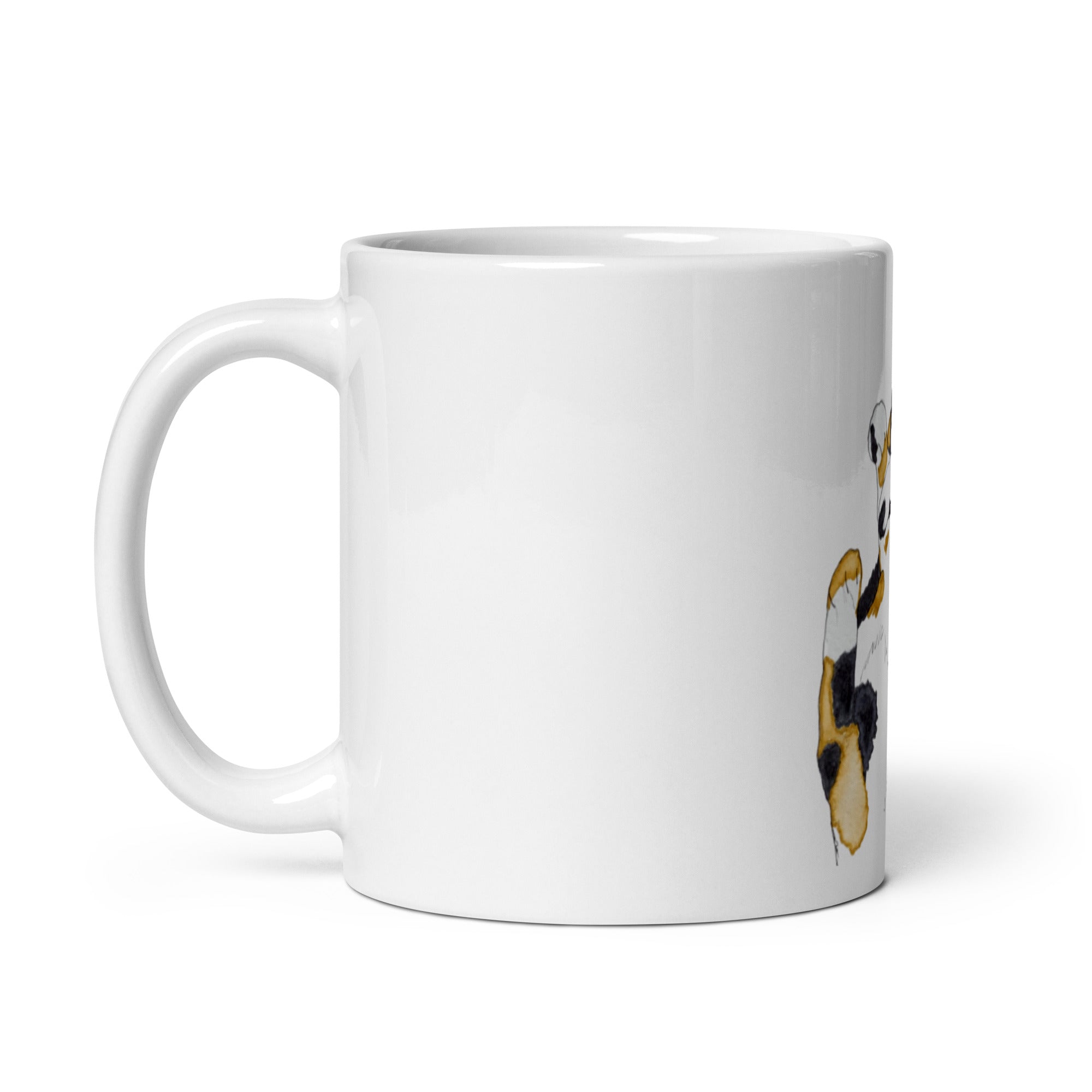 Sleeping Kitty White glossy mug - Art Love Decor