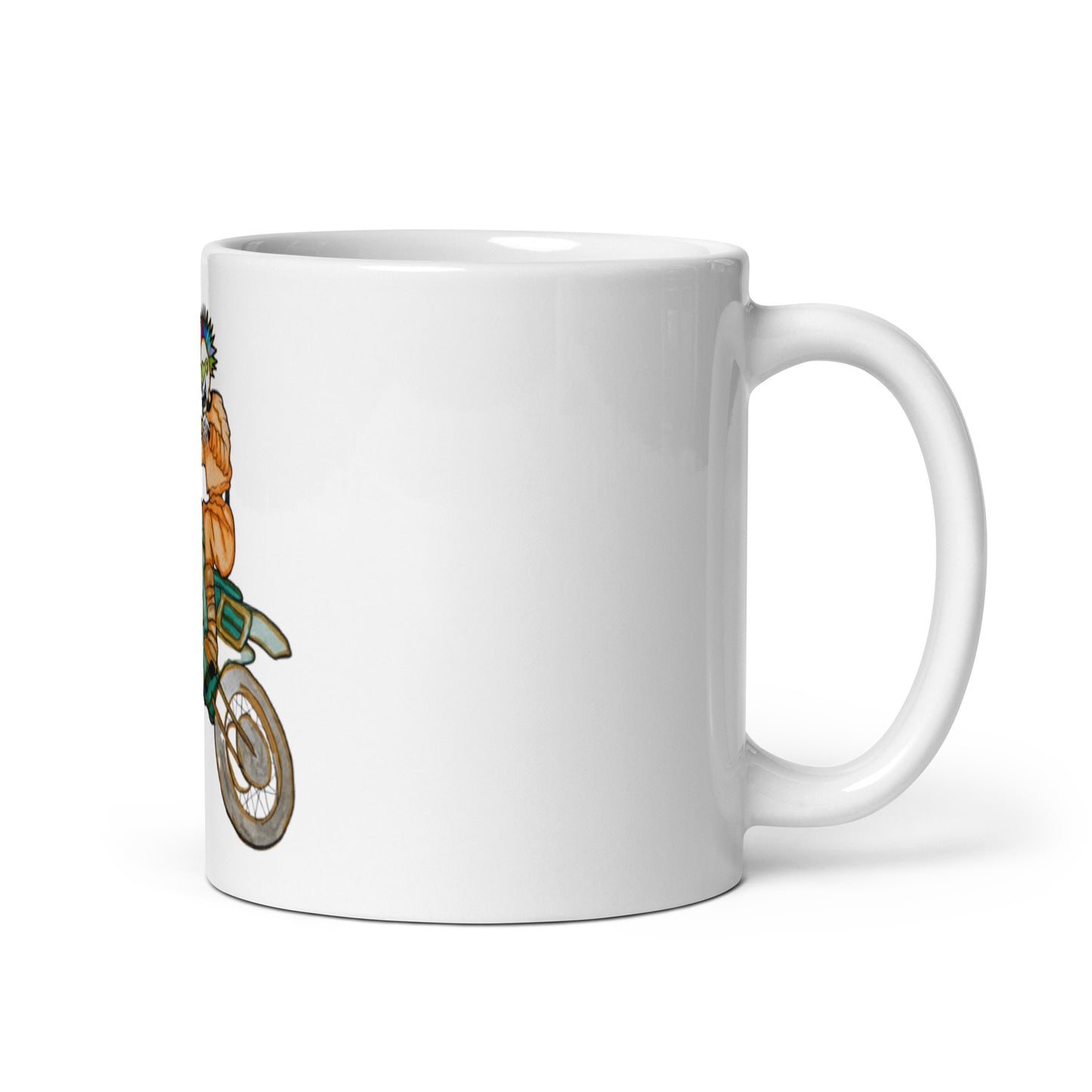 Bikerbones Mohawk White Glossy Mug