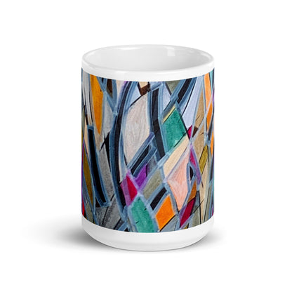 Sydney Opera Abstract White glossy mug