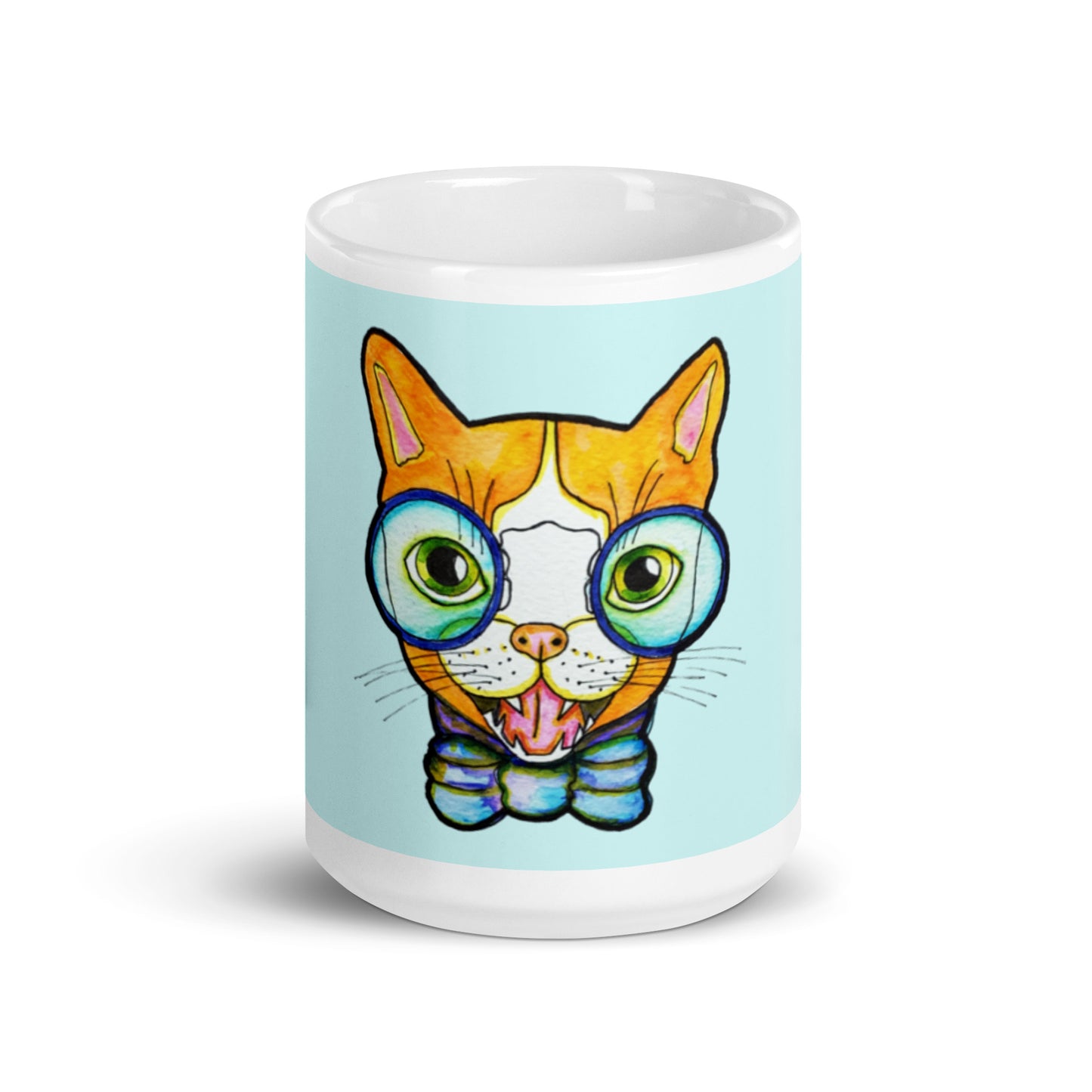 Kitty Cat Smile White glossy mug