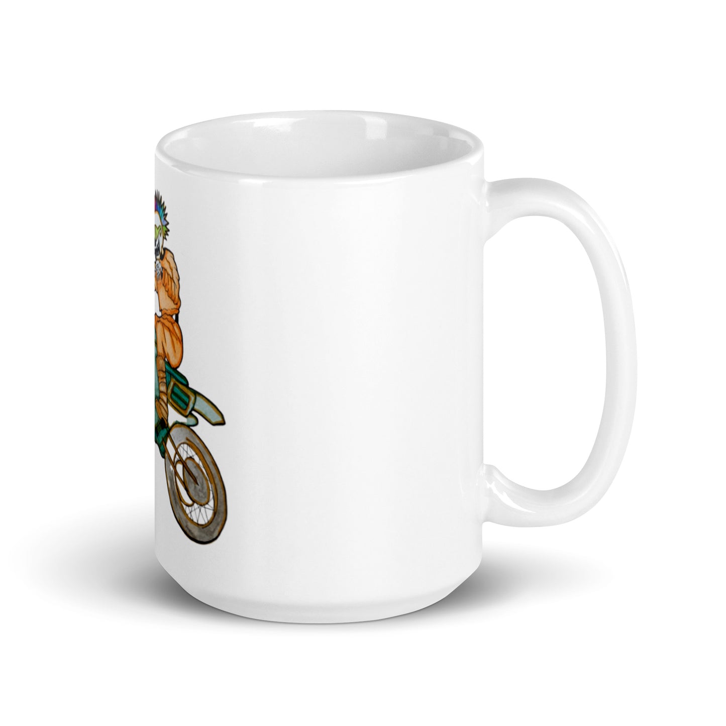 Bikerbones Mohawk White Glossy Mug